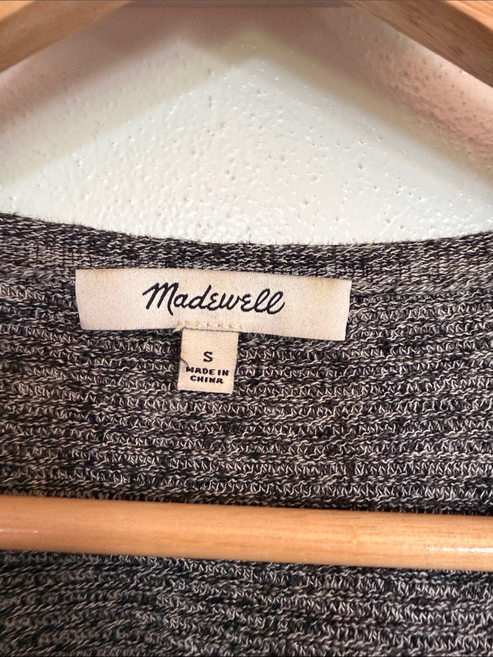 Madewell Cozy Scoop Neck Knit Top - Charcoal - Picture 3 of 3